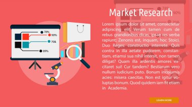 Pazar araştırması kavramsal afiş