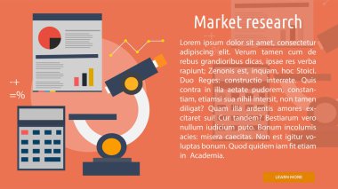 Pazar araştırması kavramsal afiş