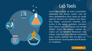 Laboratuvar araçları kavramsal afiş