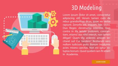 3D modelleme kavramsal afiş