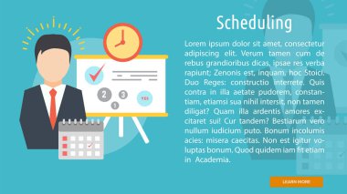 İş planlama çizelgeleme kavramsal afiş