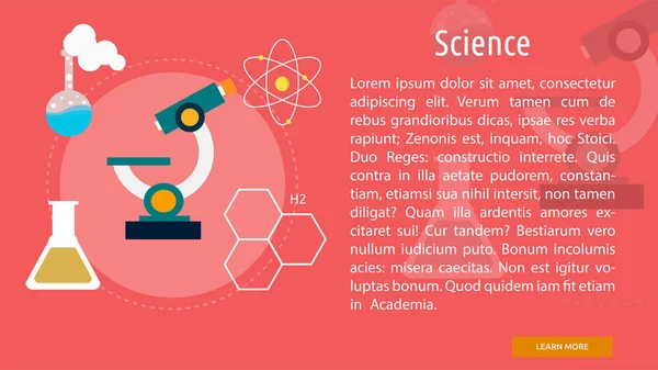 Banner conceptual de ciencia — Vector de stock