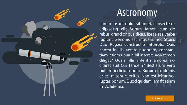 Banner conceitual da astronomia — Vetor de Stock