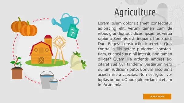 Banner Conceptual de Agricultura — Vector de stock