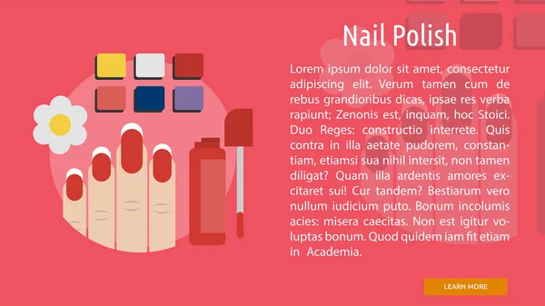 Nail Polish Conceptual Banner — Stock Vector
