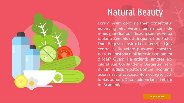 Belleza Natural Banner Conceptual — Vector de stock