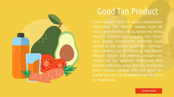 Good Tan Product Conceptual Banner — Stock Vector
