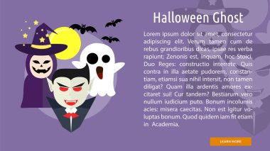 Cadılar Bayramı hayalet kavramsal afiş