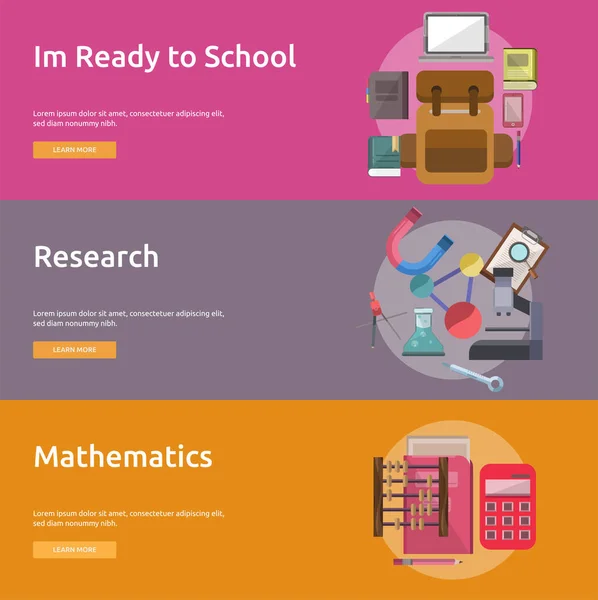 Onderwijs en wetenschap conceptontwerp — Stockvector