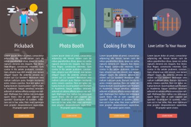 Sevgililer dikey Banner kavramı