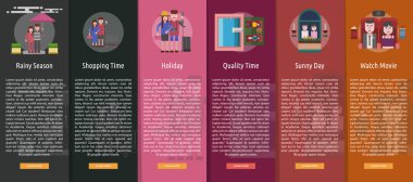 Sevgililer dikey Banner kavramı