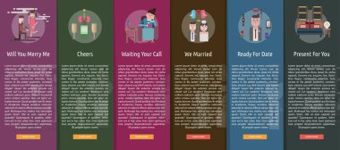 Sevgililer dikey Banner kavramı