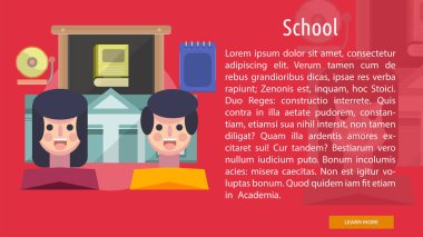 Okul kavramsal afiş