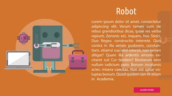 Banner conceptual de robot — Archivo Imágenes Vectoriales