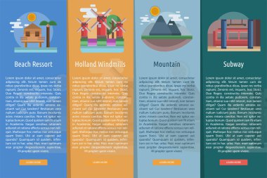 Seyahat dikey Banner kavramı