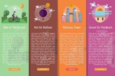 Seyahat dikey Banner kavramı