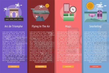 Seyahat dikey Banner kavramı