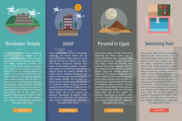 Seyahat dikey Banner kavramı