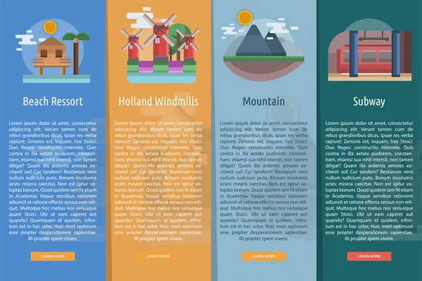 Seyahat dikey Banner kavramı