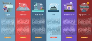 Seyahat dikey Banner kavramı