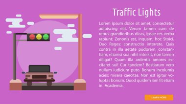 Trafik ışıkları kavramsal afiş