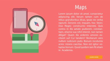 Haritalar kavramsal afiş