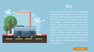 Otobüs kavramsal afiş