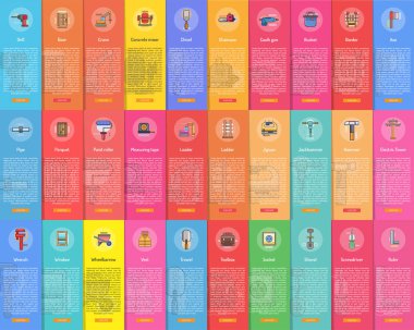 İnşaat dikey Banner kavramı