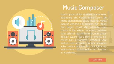 Müzik besteci kavramsal afiş