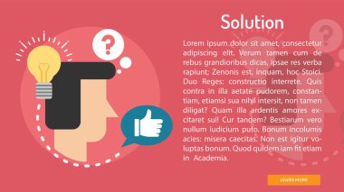 Çözüm kavramsal afiş