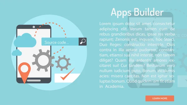 Apps Builder konceptuella Banner — Stock vektor