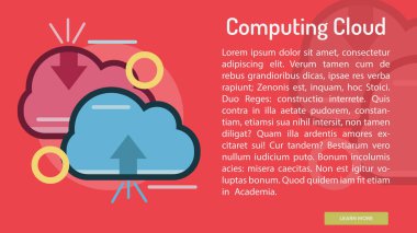 Bulut kavramsal afiş bilgi işlem