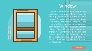 Pencere kavramsal afiş.