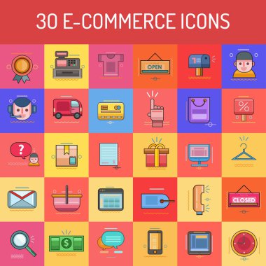 e-ticaret Icon set