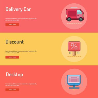 E-ticaret kavramsal Banner tasarımı
