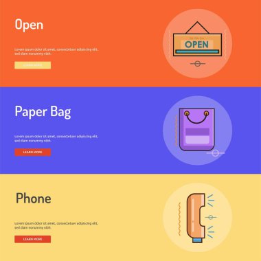 E-ticaret kavramsal Banner tasarımı