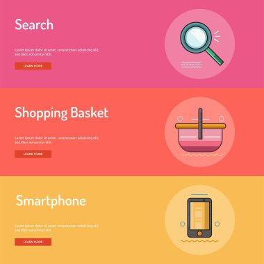 E-ticaret kavramsal Banner tasarımı