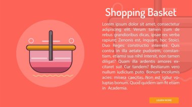 Alışveriş sepeti kavramsal afiş