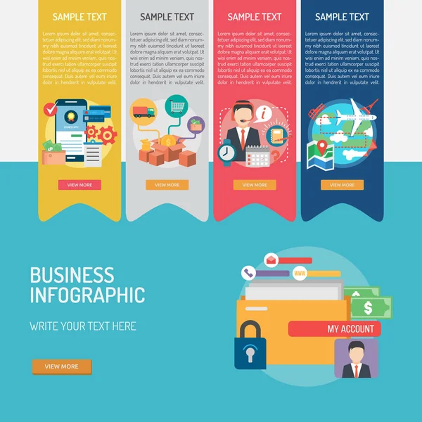 Conceptual Business Infographic — Stock Vector