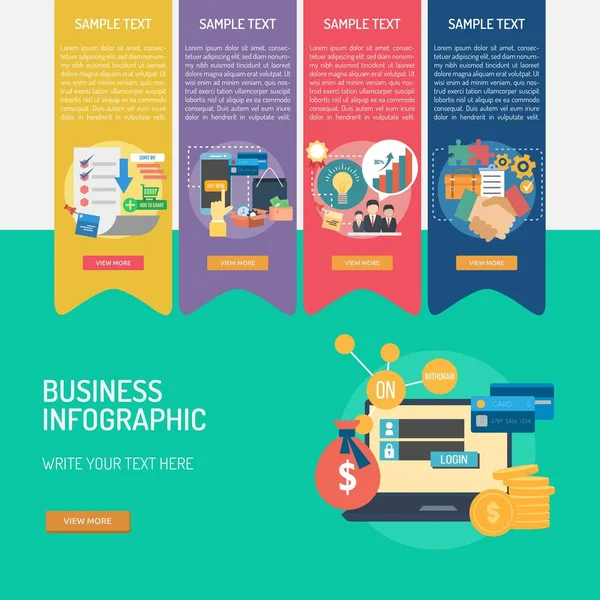 Conceptual Business Infographic — Stock Vector