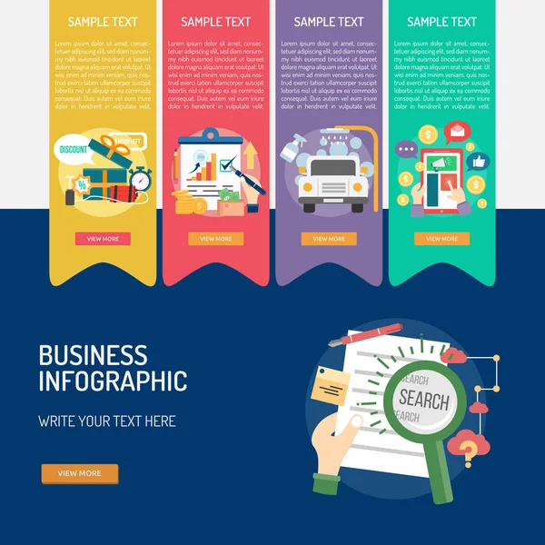 Conceptual Business Infographic — Stock Vector