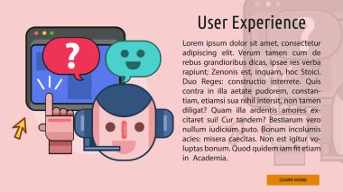 Kullanıcı deneyimi kavramsal afiş