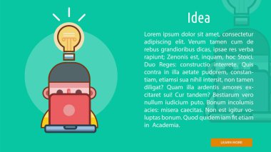 Fikir kavramsal afiş