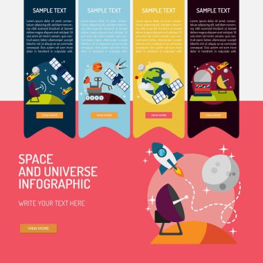 Infographic uzay ve evren