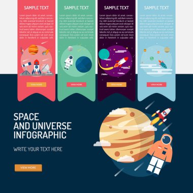 Infographic Space and Universe clipart
