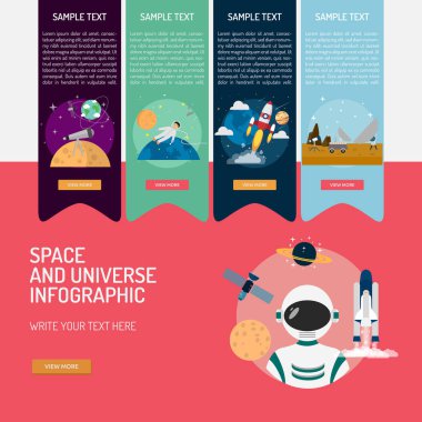 Infographic uzay ve evren