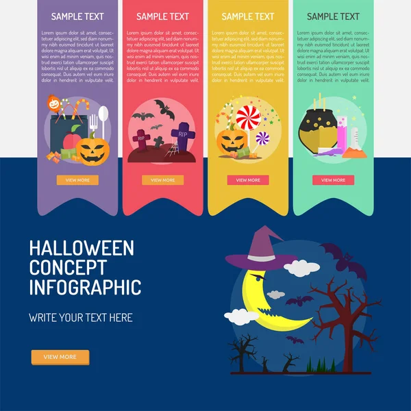 Infográfico de Halloween conceitual —  Vetores de Stock