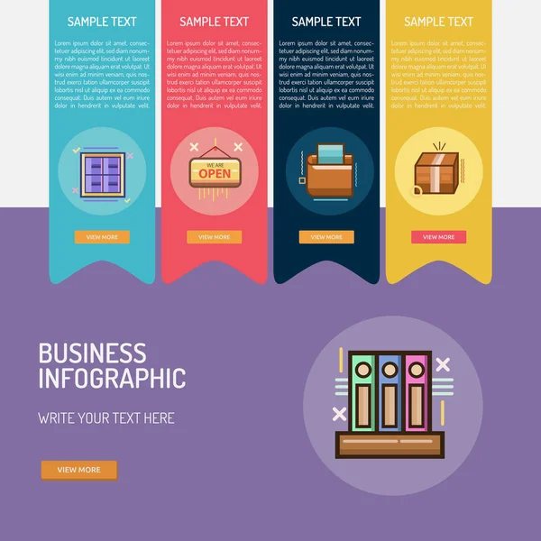 Infographic Business Conceptual Design — Stock Vector