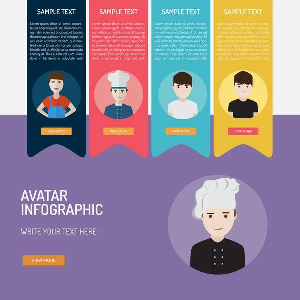Infografía Avatar Conceptual Design — Archivo Imágenes Vectoriales