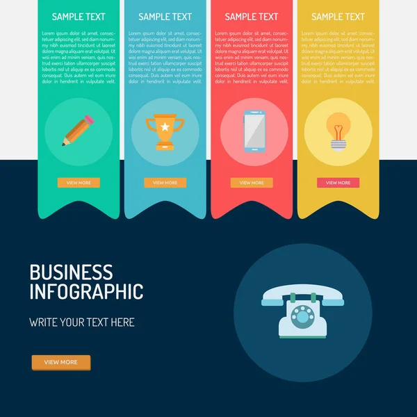 Infographic Business Conceptual Design — Stock Vector